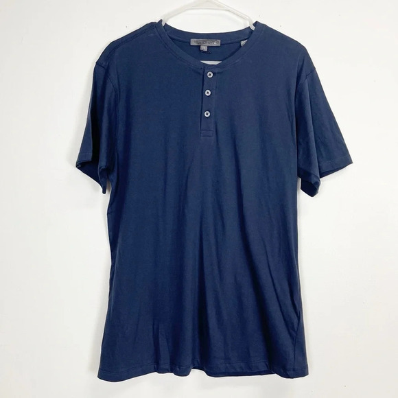 NEW Slate & Stone Henley Shirt Mens Small Navy Blue Short Sleeve Tee Cotton NWOT - Picture 1 of 8